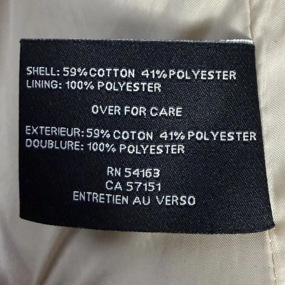 Cole Haan Hooded Trench Coat Beige Double Breasted Belted Medium